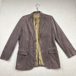 Gap Mens Corduroy Blazer Brown Two Button Sport Coat Jacket Y2K Size M RN54023